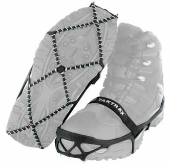 Yaktrax Pro Black Men's and Women's Rubber Steel Coil Men's 5 to 8 and a half and Women's Sizes 6 and a half to 10